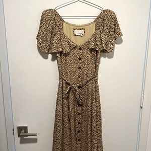 Anthropologie Leopard Dress